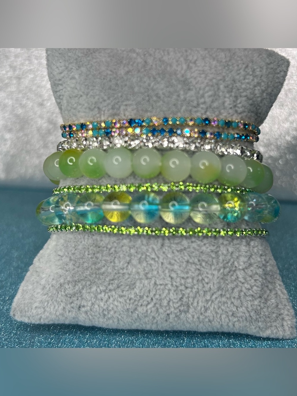 Green Bracelet Bundle 7 Pc Set